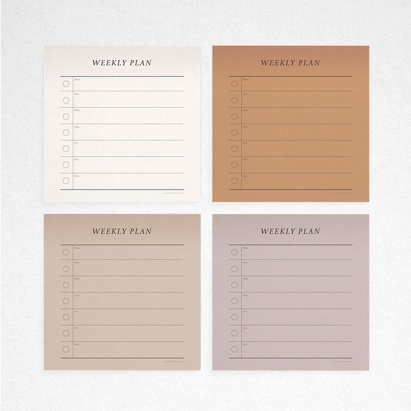 Goodplan Paper lined Memo note Sticker 4ea - 電子手帳及素材 - 其他材質 