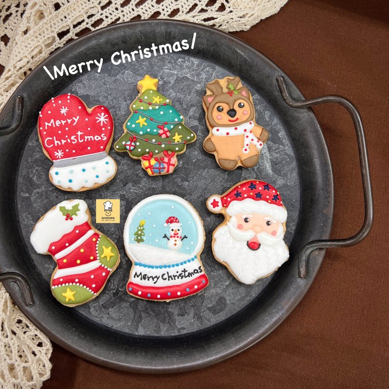 Hand-painted Christmas frosted cookies DIY material set - Cuisine - Fresh Ingredients 