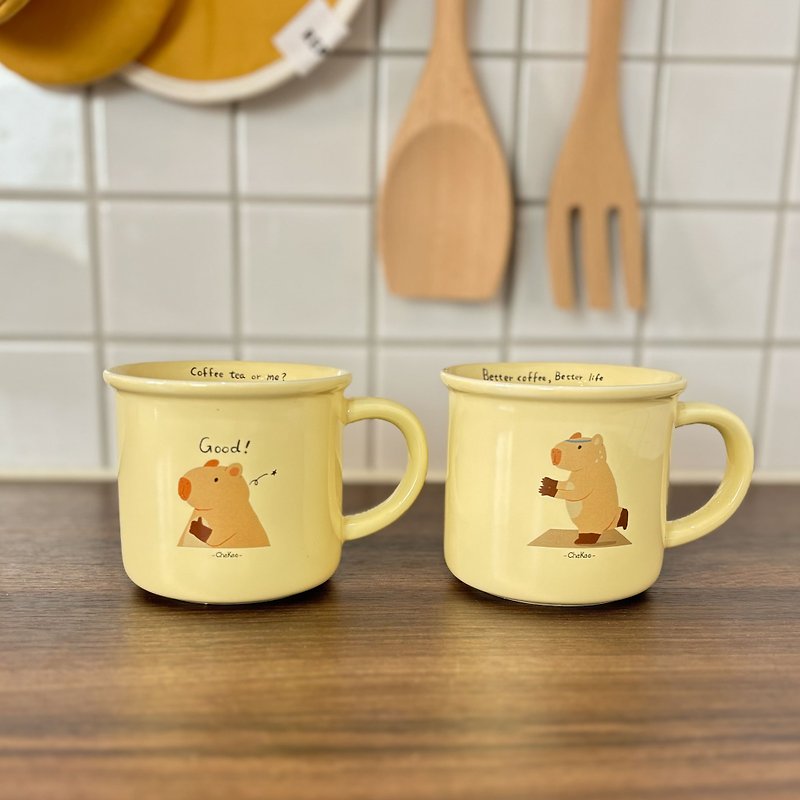 Capybara Ceramic Mug is High Temperature Resistant and Microwave Safe - แก้วมัค/แก้วกาแฟ - วัสดุอื่นๆ 