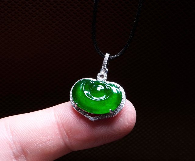 Certified Green Red Burma Natural A Jade jadeite deals pendant Ruyi Abacus 如意算盘 size