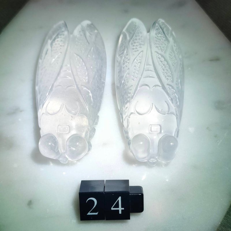 龍彩~水沫子 蟬吊墜 24g 腰纏萬貫 一鳴驚人 - 項鍊 - 其他材質 白色