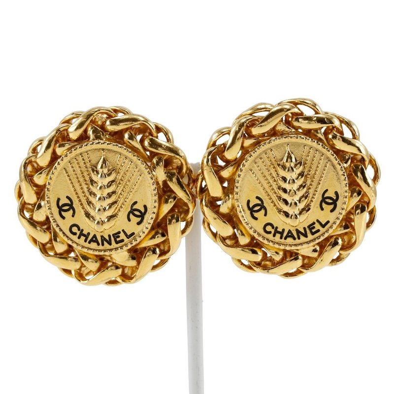 [Direct from Japan] CHANEL Coco Mark Earrings Logo Vintage Gold Plated 23 Approx. 50.0g Women's [Pre-owned] - ต่างหู - โลหะ สีทอง