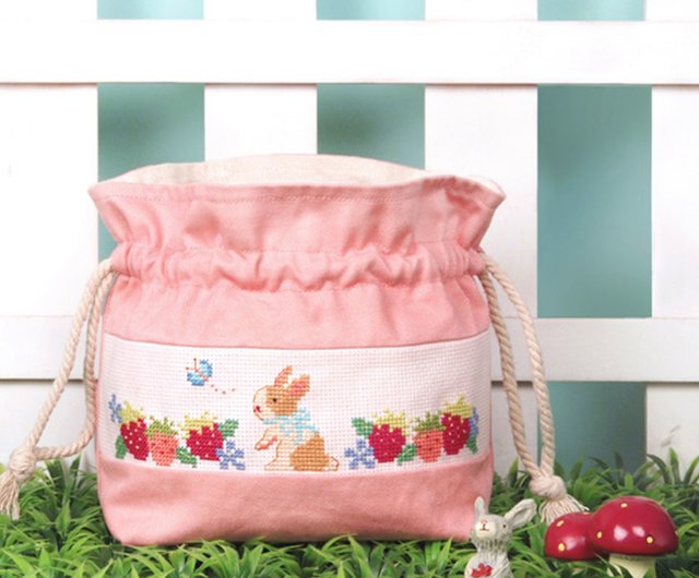 bunny drawstring bolsa