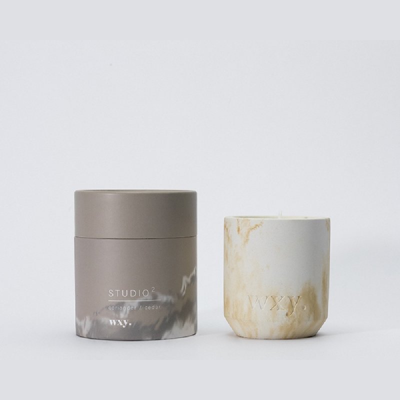 wxy Studio2 Candle- Coriander + Cedar /6oz - Candles & Candle Holders - Cement Multicolor