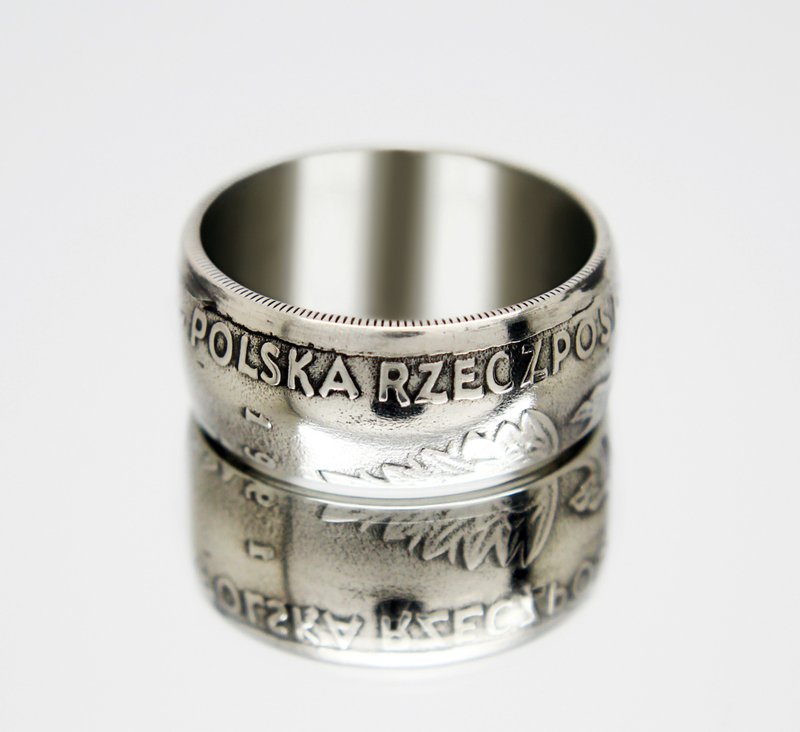 Poland Coin Ring 50 zloty 1980 coin rings for men coin rings for women - 戒指 - 其他金屬 