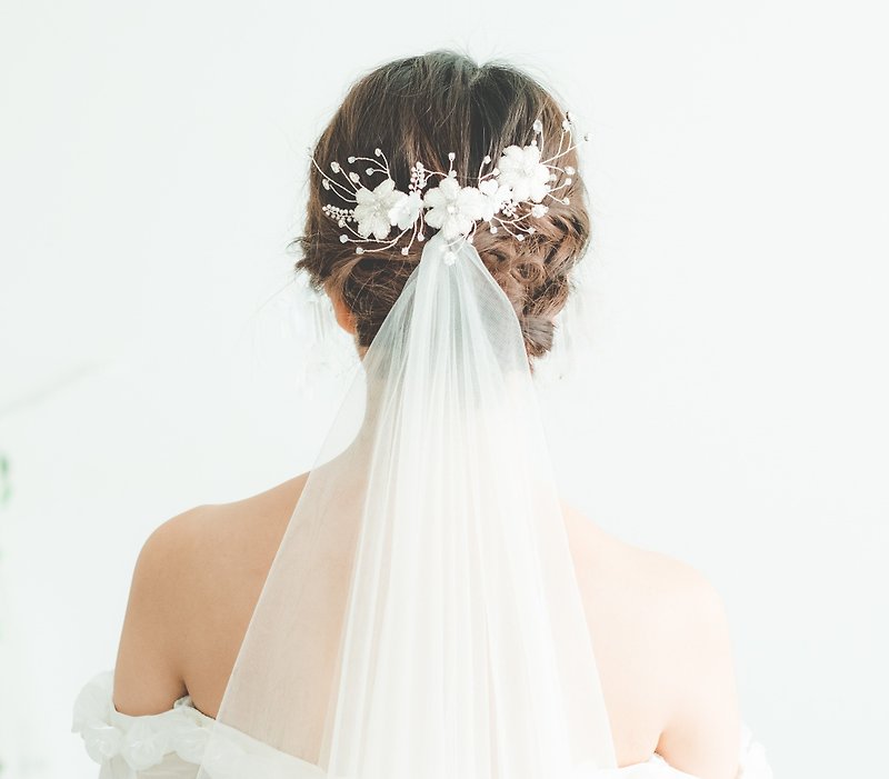 Virginia Embroidery Flower Tiara/bridal accessory/hair accessory/handmade