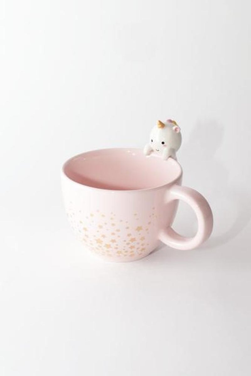 Elodie 獨角獸小星星馬克杯 - 咖啡杯/馬克杯 - 陶 粉紅色
