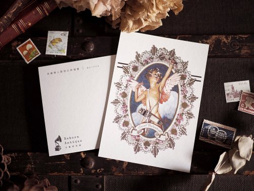 Reborn Antique 古董雜貨鋪 古董插畫家系列 復刻版明信片 E款 西元1930年美國情人節邱位元