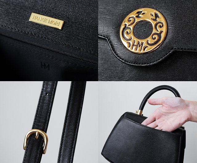 Vintage HANAE MORI Gold Charm 2way Hand Bag Shoulder Bag - Shop