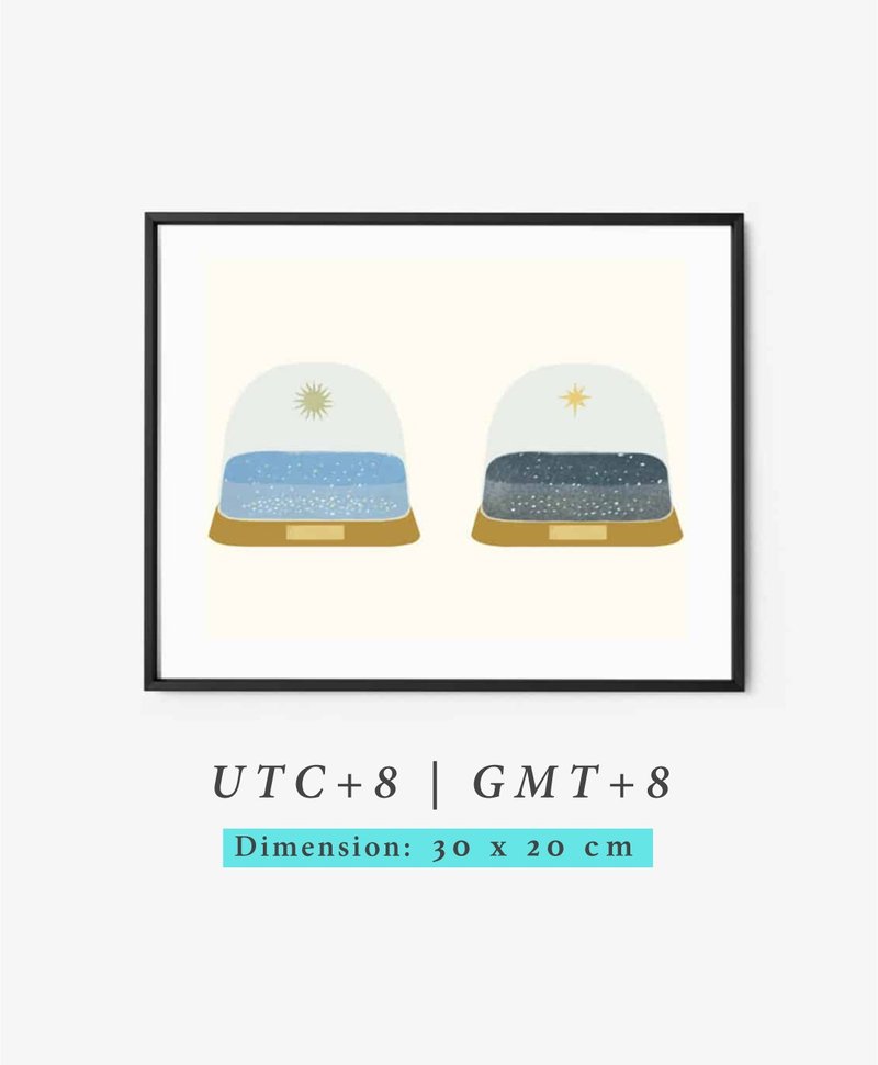 UTC+8 | GMT +8  關於時區 - 海報/掛畫/掛布 - 紙 
