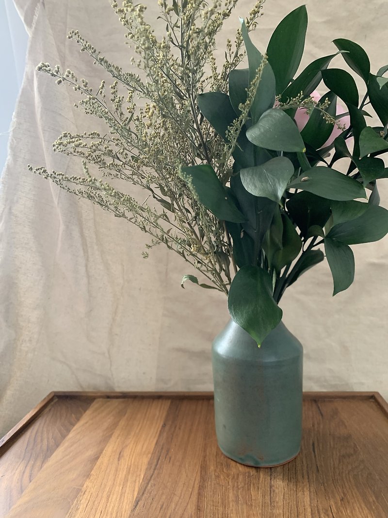 ダークグリーン - 花器 - 花瓶・植木鉢 - 陶器 