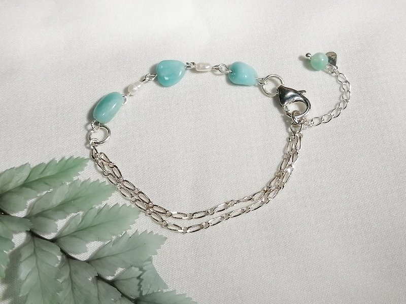 [Lakeside pearl bracelet] 925 sterling silver Stone natural pearl gift handmade