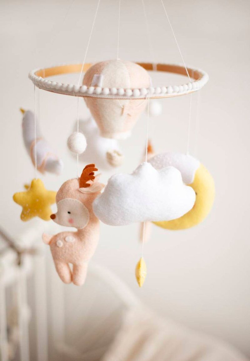 婴儿床移动 女孩托儿所装饰 林地沙漠可爱婴儿淋浴礼物 - 寶寶/兒童玩具/玩偶 - 其他材質 粉紅色