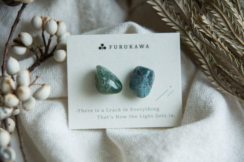 CRACK | Mineral Earrings | EARRINGS - Earrings & Clip-ons - Jade Green