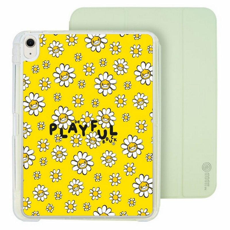 小黃鴨花花圖案 iPad Air 11/pro13可拆式防摔透明筆槽摺套ipad - 平板/電腦保護殼/保護貼 - 塑膠 多色