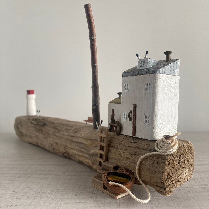 Driftwood interior - The sound of the waves and seagulls - W516 - ของวางตกแต่ง - ไม้ 