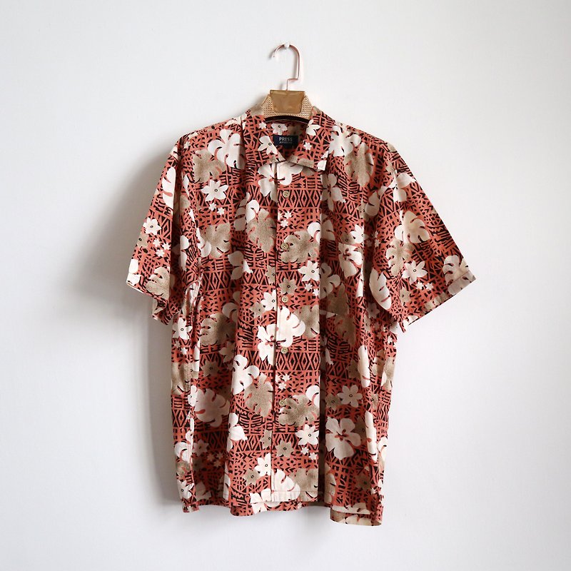 Pumpkin Vintage. Ancient printed Hawaiian shirt - Men's Shirts - Cotton & Hemp 