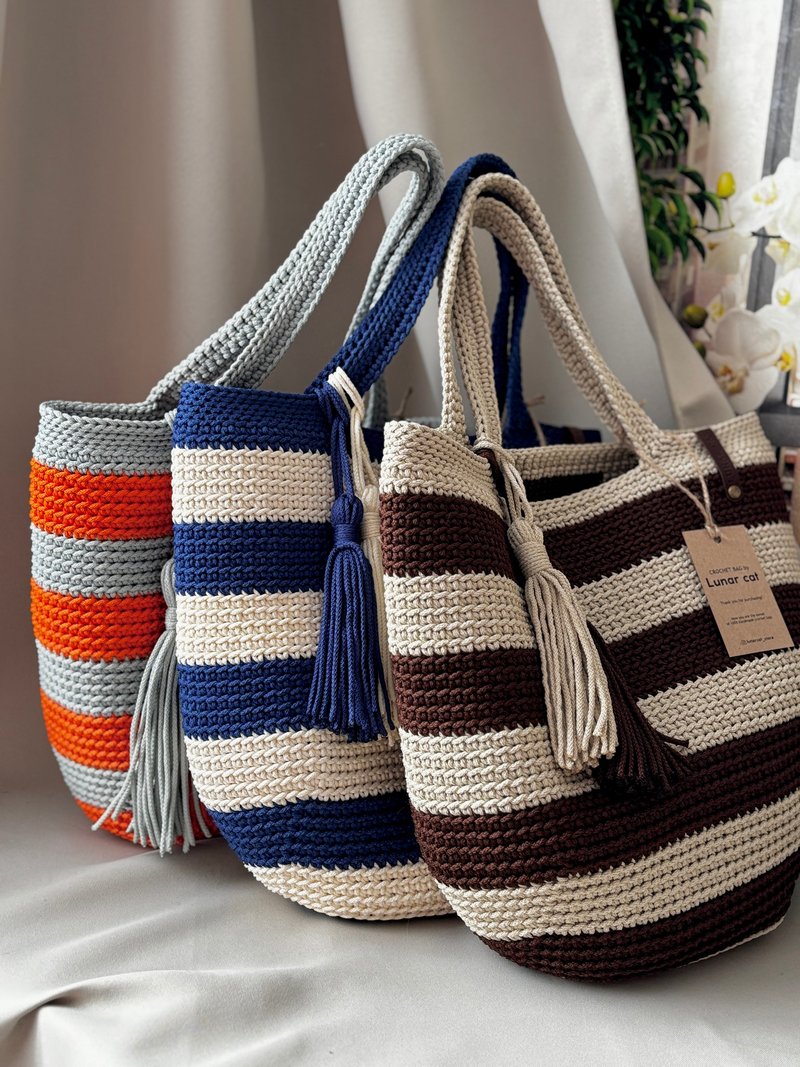 PDF PATTERN Hampton Style Bag, Crochet Tote Bag Pattern - 手工藝教學/工具書 - 其他材質 