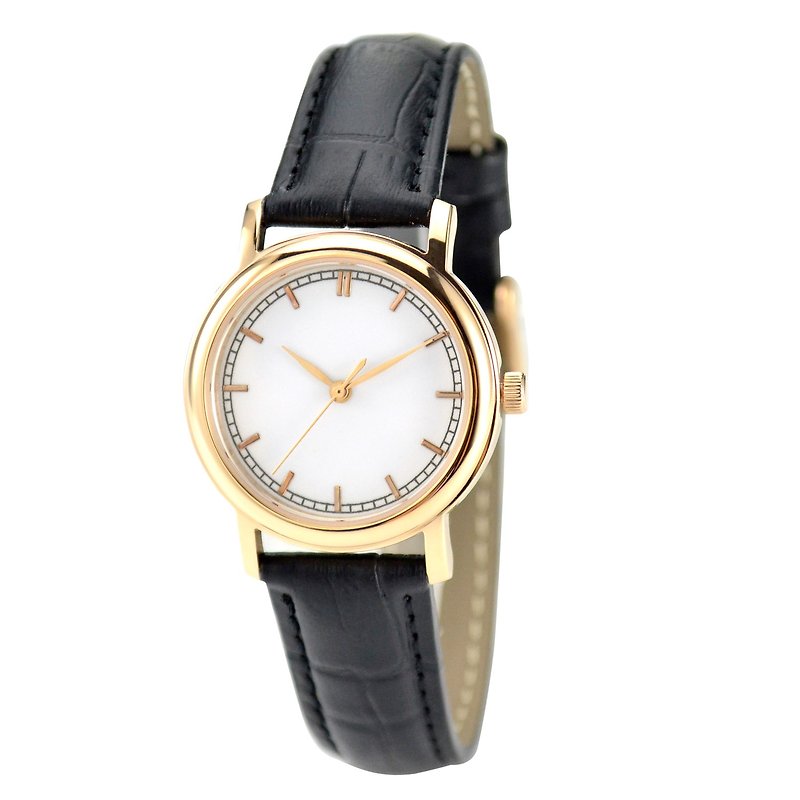 レディースのシンプルでエレガントな時計ローズゴールド世界中に送料無料 - 腕時計 - 金属 カーキ