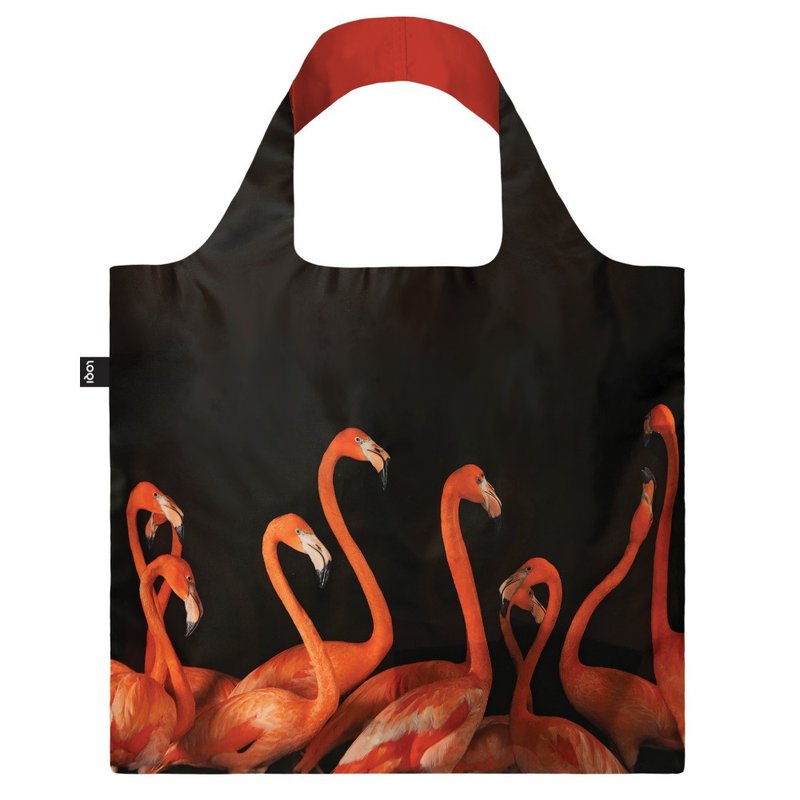 LOQI Shopping Bag - National Geographic Channel Series (Flamingo NGFL) - Messenger Bags & Sling Bags - Polyester Black