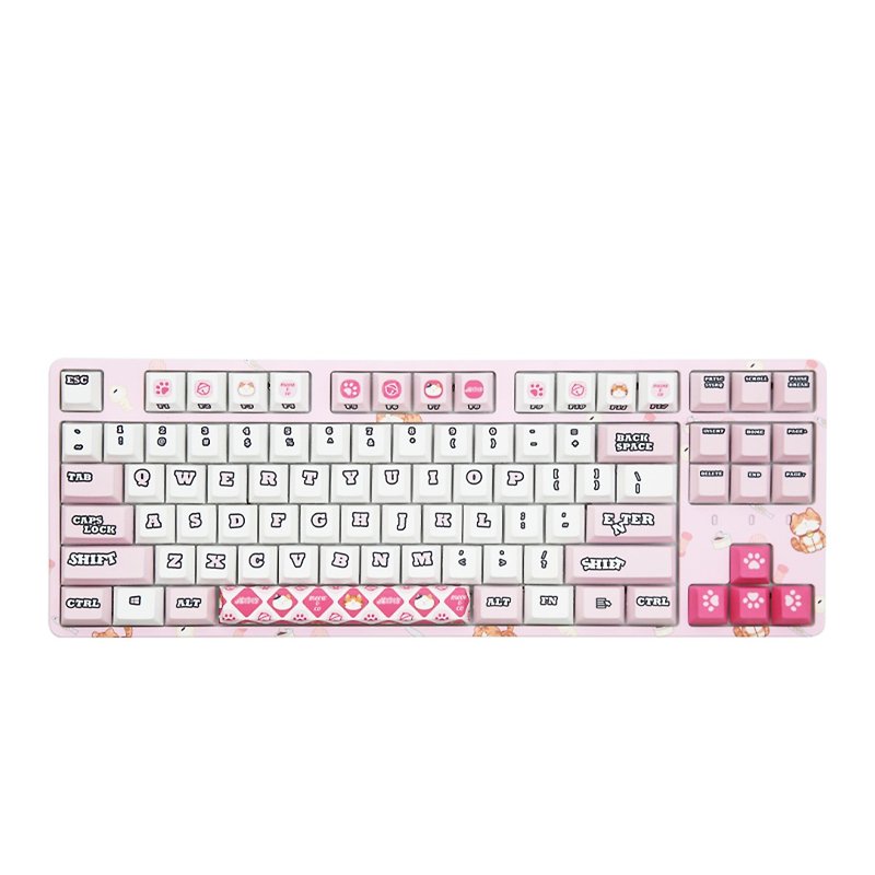 [Free Shipping] Meow Bell Genuine Joint Mechanical Keyboard Ai Stone FE87 - Computer Accessories - Other Materials Multicolor