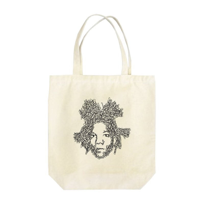 Basquiat 帆布袋 - 手提包/手提袋 - 棉．麻 白色