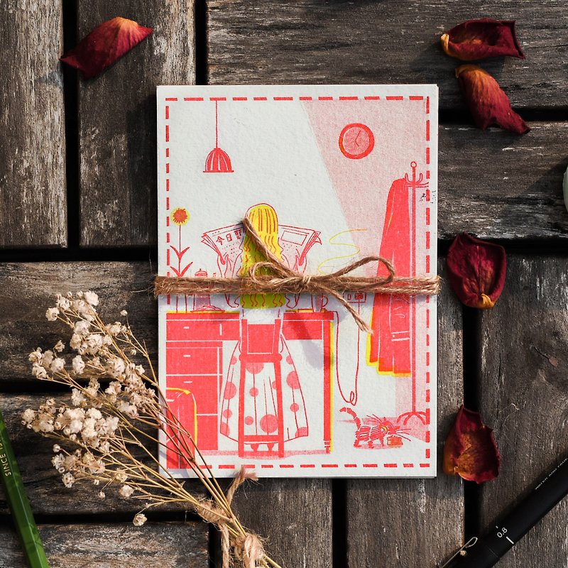 Postcard/an afternoon tea - การ์ด/โปสการ์ด - กระดาษ สีใส