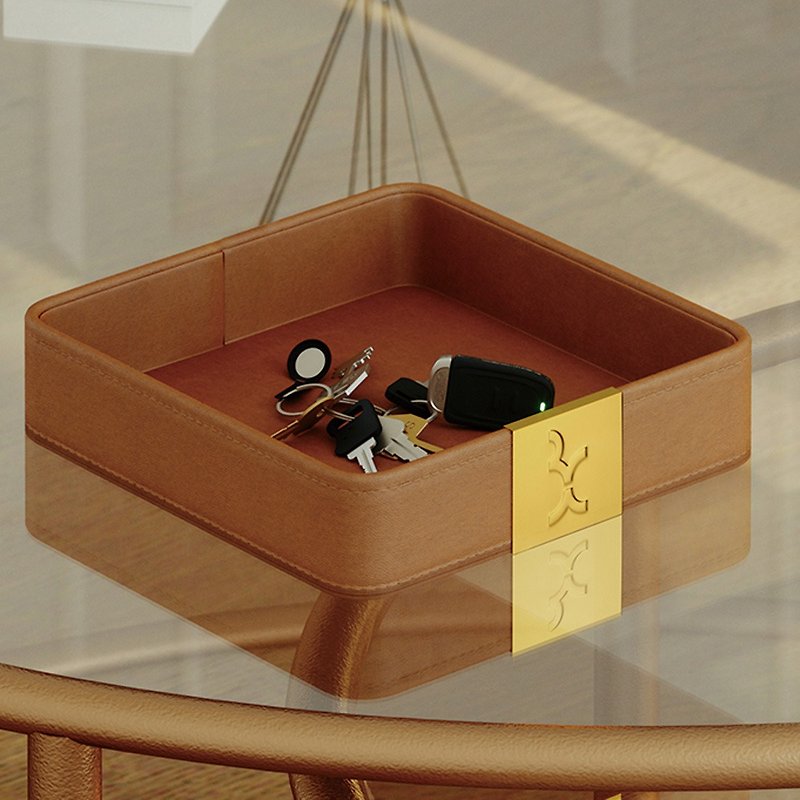 Bencross Original Heart Original - Leather Storage Box - Orange Gold - กล่องเก็บของ - โลหะ สีส้ม