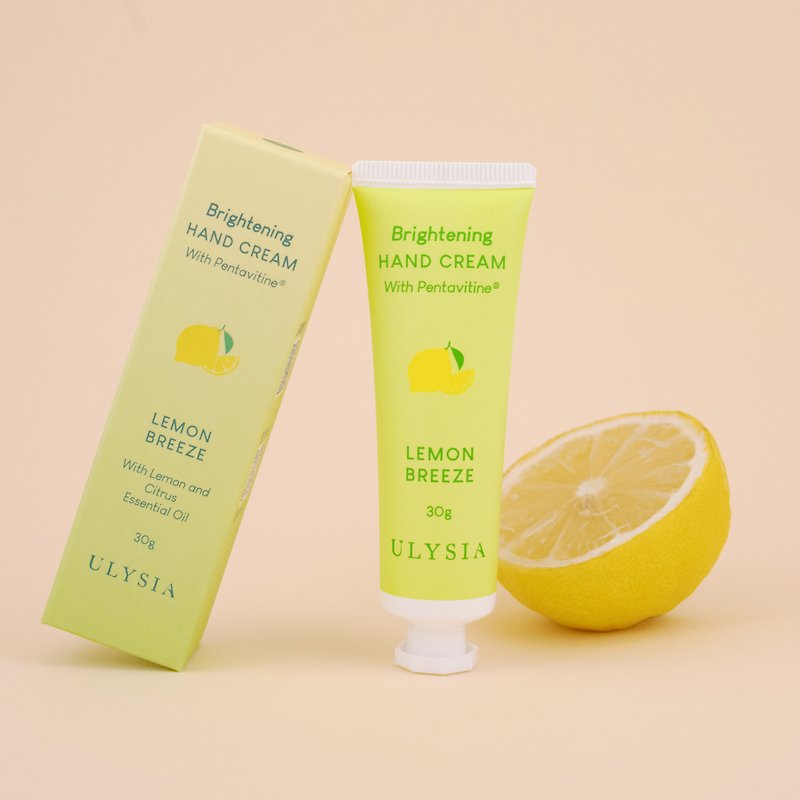 Moisturizing and Refreshing [Ouliya] Lemon Whitening Hand Cream 30g / Moisturizing, Whitening, Refreshing - Nail Care - Plastic Green