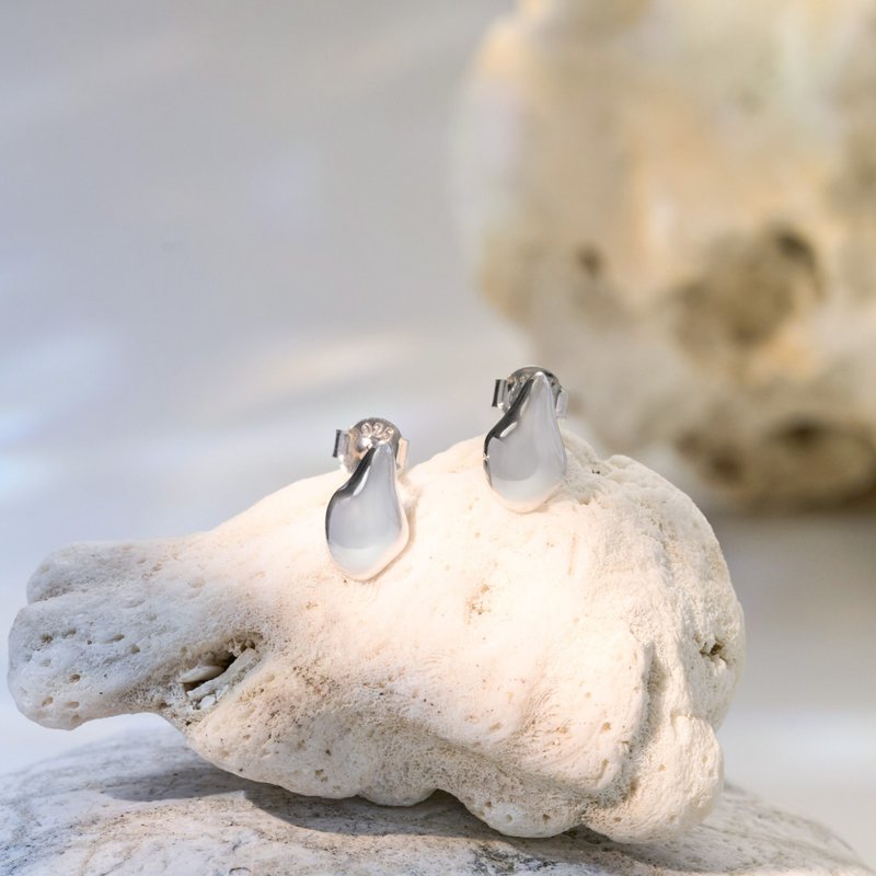 【新品】漂流 Drift 純銀耳環 | 水系列 輕珠寶 可改耳夾 - 耳環/耳夾/耳骨夾 - 純銀 