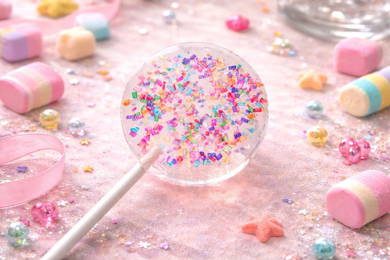 Floral Lollipop – Shimmering Candy Lights - ขนมคบเคี้ยว - อาหารสด สึชมพู