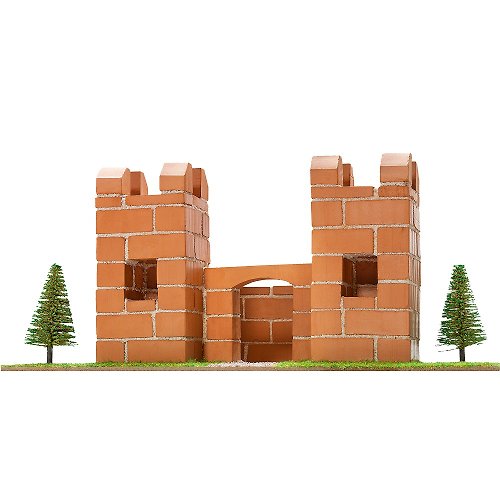Rikunori Toys 瑞克腦力 【德國teifoc】DIY益智磚塊建築玩具 小城堡 - TEI55