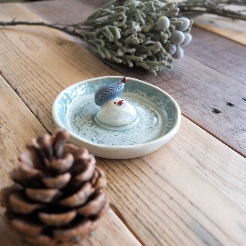 お風呂ウェンディゴクリスマス村は、INGの受け皿/ジュエリーラック/香皿/醤油皿を溶かします - アロマ・線香 - 陶器 