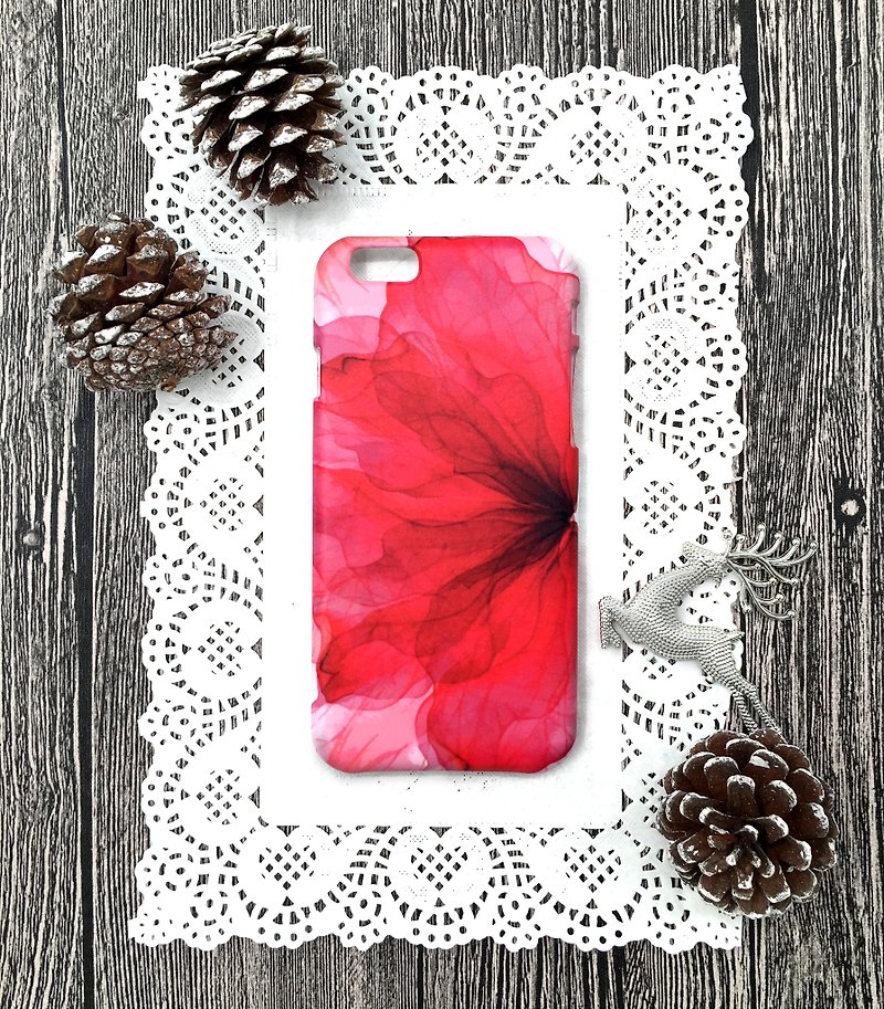 花の静脈-春の燃焼-iPhoneオリジナルケース/保護カバー - スマホケース - プラスチック レッド