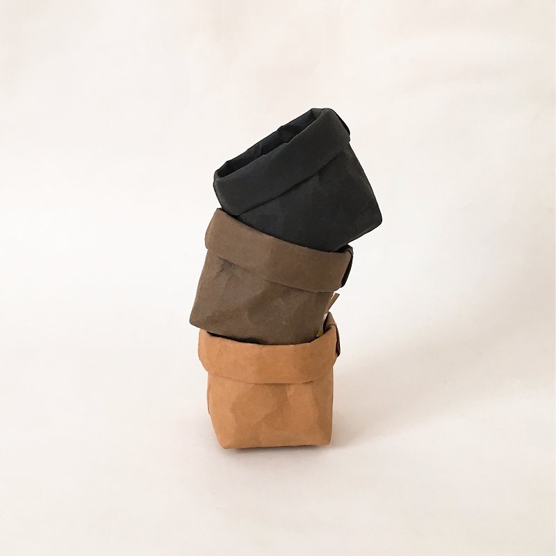 Storage Basket No1 : Kraft Paper bag  - 居家收納/收納盒/收納用品 - 紙 咖啡色