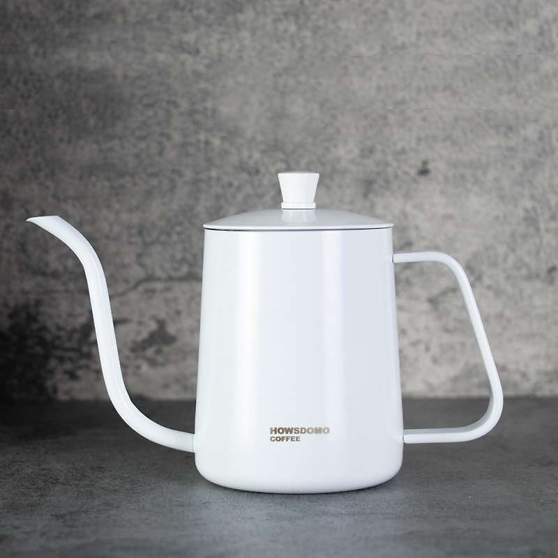 【Good things come to an end】Pour coffee pot 600ml- Stainless Steel(white) - Coffee Pots & Accessories - Stainless Steel White