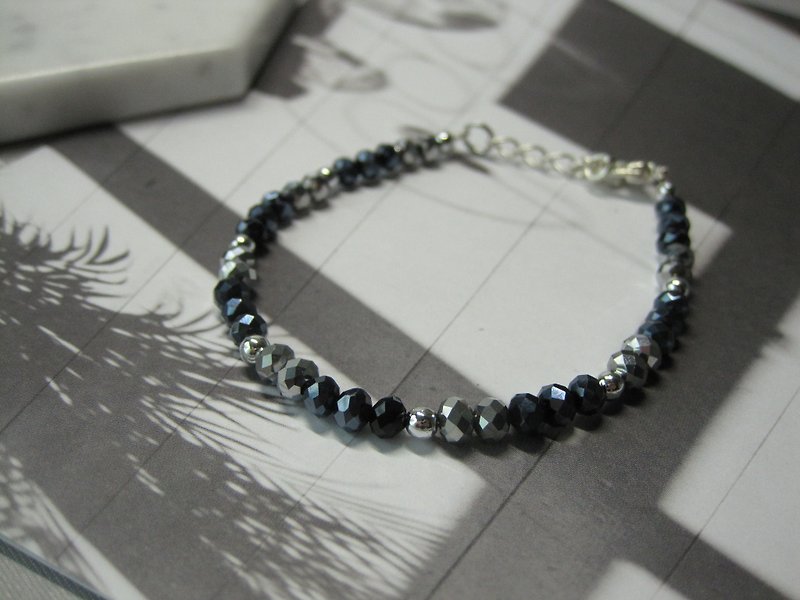 Stylish Trendy Blue Hemitate Silver Bracelet