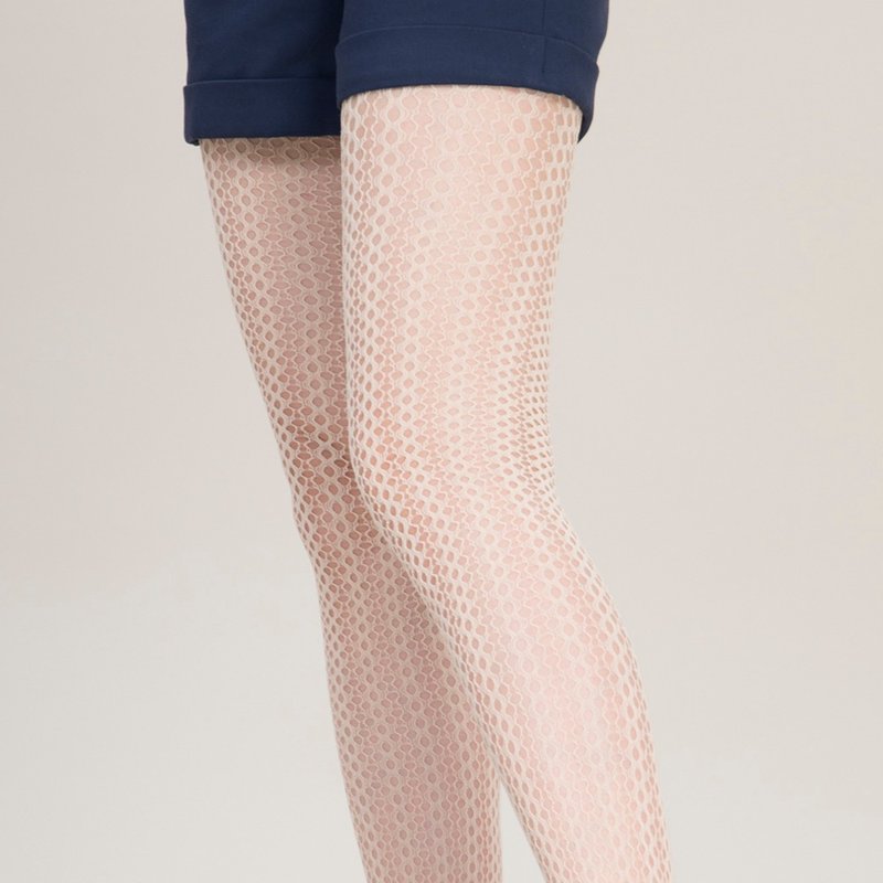 Ultra-fine lace woven fishnet stockings-dot style Y2K - ถุงน่อง - ไนลอน หลากหลายสี