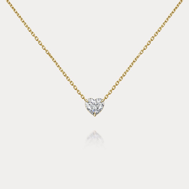 Corazón | 0.25ct 完美心型切割鑽石(Heart Cut)天然鑽石18K項鍊 - 項鍊 - 鑽石 白色