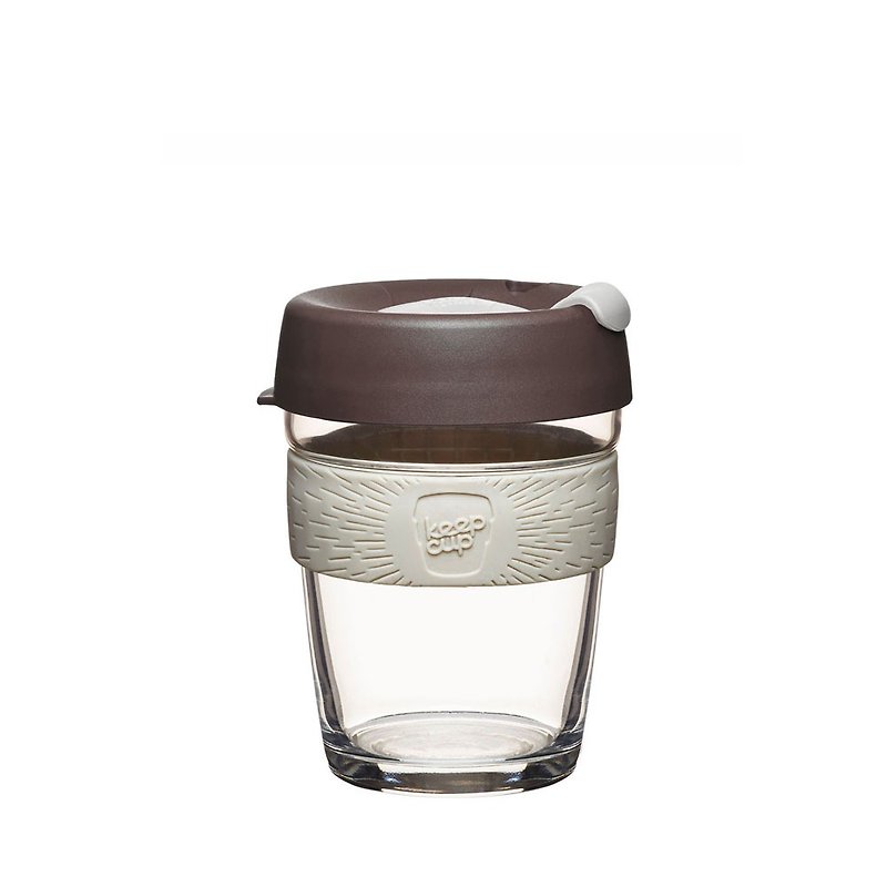 KeepCup Brew - Glass Coffee Cup M - Roast - แก้วมัค/แก้วกาแฟ - แก้ว สีเทา