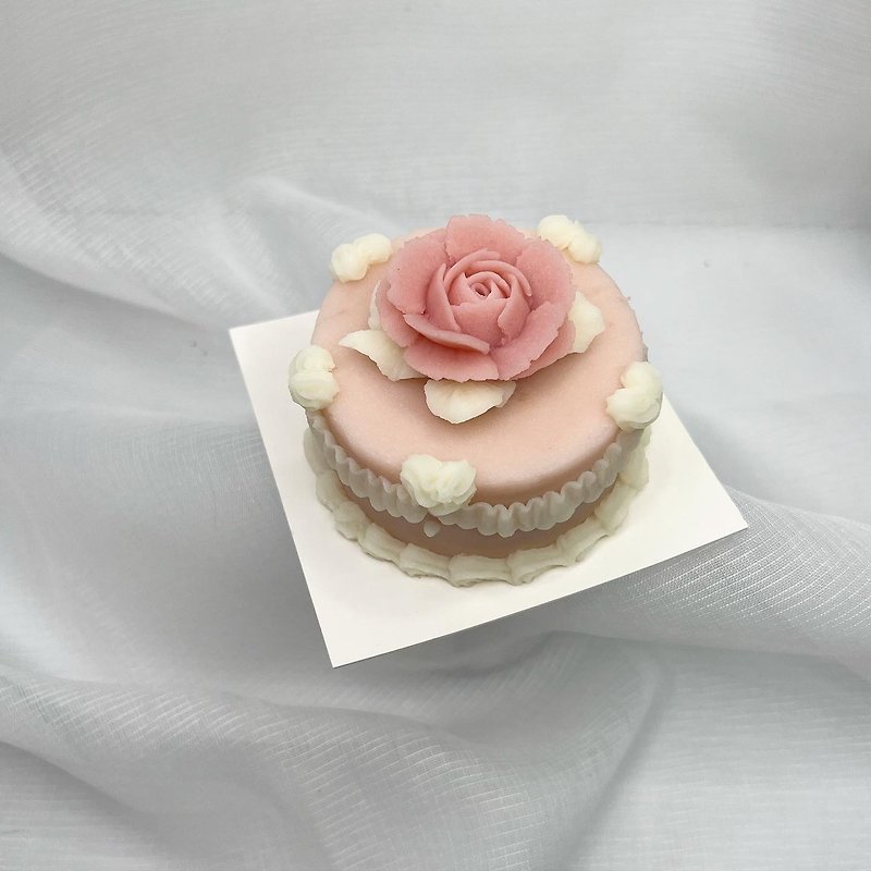 In stock only for self-pickup Uncle Buck's two-inch pink rose pet cake dog cake - Snacks - Fresh Ingredients Pink