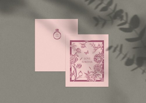 W&W婚卡盛宴 W&W婚卡盛宴-特別企劃版-璀璨花園萬用卡-手寫留白款-紫苑10入