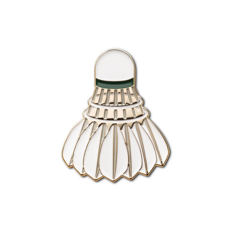 Enamel Pin Shuttlecock - 徽章/別針 - 琺瑯 白色