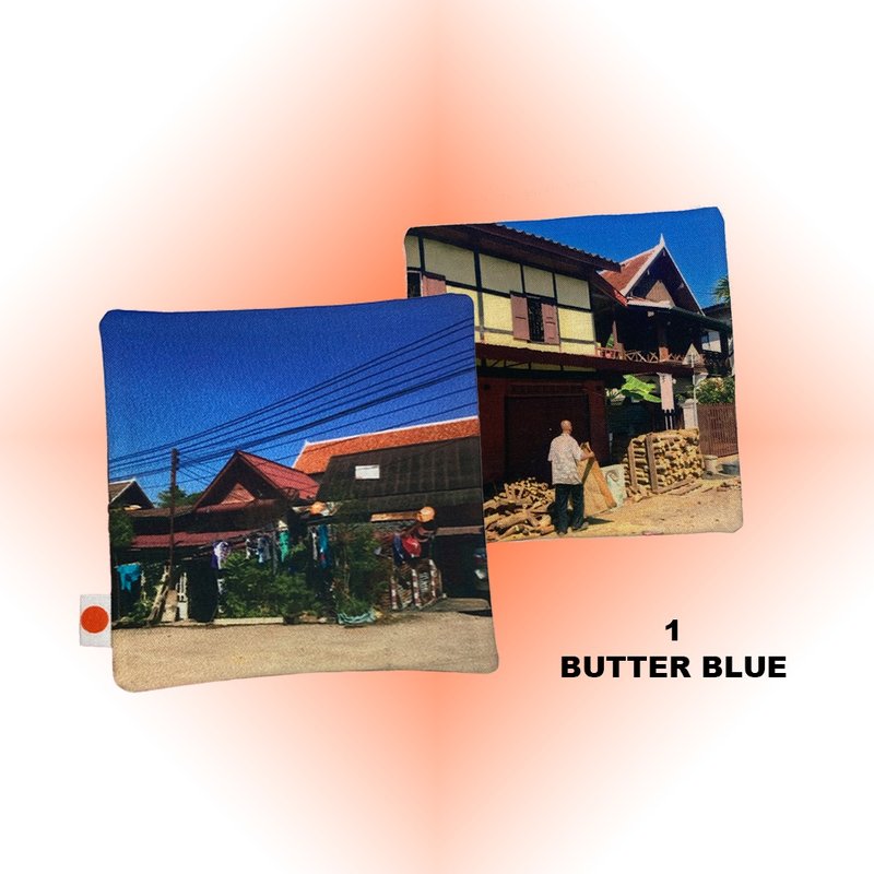 TEA COASTER ver.BUTTER BLUE - ที่รองแก้ว - ผ้าฝ้าย/ผ้าลินิน 