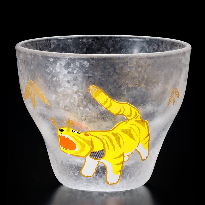 90cc【虎】12生肖 日本ADERIA清酒杯 12生肖杯 招福杯客製 - 酒杯/酒器 - 玻璃 黃色