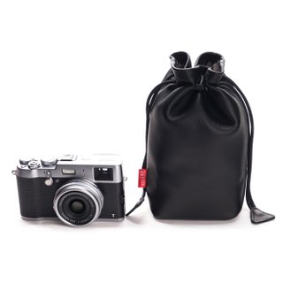 Camera sheep skin pouch (Black)