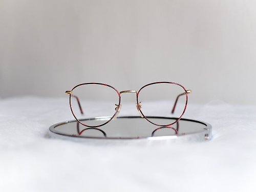 河水山 河水山 - 新潟豹花艷紅春季日和 金絲雕花鏡橢圓框眼鏡 / glasses