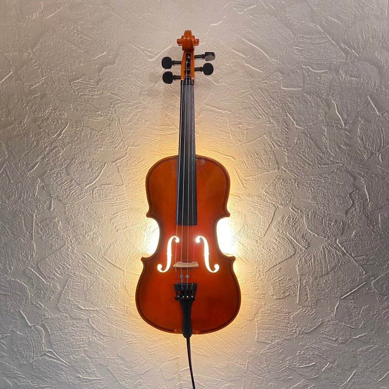 Violin lamp, Wall sconce, Rustic home decor, Gift for musician, Home decor - Wall Décor - Wood Brown