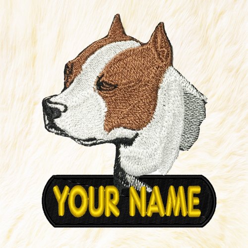 24PlanetsStudio Pitbull Terrier Personalized Iron on Patch Your Name Your Text Buy 3 Get 1 Free