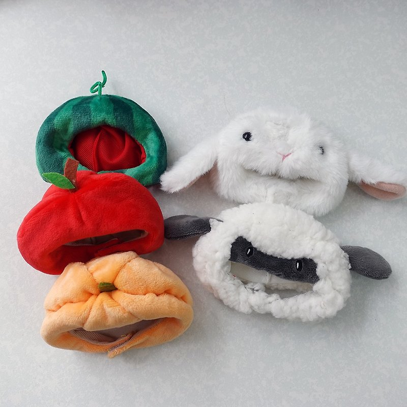 Warehouse Shiba Inu Doll Fruit Watermelon Apple Sheep Lop Rabbit Tiger Hat Animal Hat BJD - Hats & Caps - Other Materials 